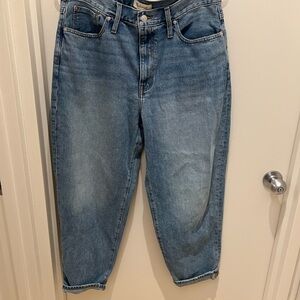 Madewell Relaxed Blue Cropped Jeans